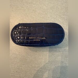 Aspinal of London Navy Croc-Embossed Women's Bag